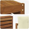 vidaXL Sofagarnituren 10 pcs Natur und Creme Massivholz Akazie