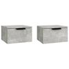 vidaXL Wand-Nachttische 2 Stk. Betongrau 34x30x20 cm