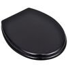 vidaXL Toilettensitze mit Deckel 2 Stk. MDF Schwarz
