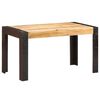 vidaXL Esstisch 140x70x76 cm Raues Mango-Massivholz