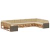 vidaXL Sofagarnituren 10 stk. Natur und Beige Massivholz Akazie