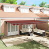 vidaXL Einziehbare Markise mit Orange und Braun 600 x 350 cm Stoff