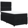 vidaXL Boxspringbett mit Matratze Schwarz 90x200 cm Samt
