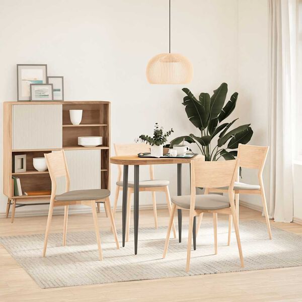 vidaXL Tischplatte 80x40x4 cm Massivholz Eiche Oval