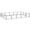 vidaXL Hundezwinger Schwarz 15 m&sup2; Stahl