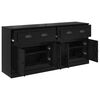 vidaXL Sideboards 2 pcs Schwarz Eichen-Optik 70 x 35,5 x 67,5 cm
