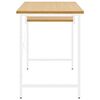 vidaXL Computertisch Wei&szlig; und Eiche Hell 105x55x72 cm MDF und Metall