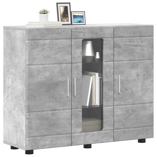 vidaXL Holzschrank Beton Grau 88,5 x 30,5 x 73 cm Holzwerkstoff