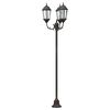 vidaXL Gartenlichtmast Bronze Aluminium, Glas