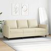 vidaXL 3-Sitzer-Sofa Creme 180 cm Kunstleder