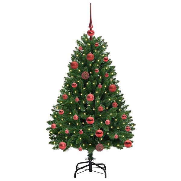 vidaXL Künstlicher Weihnachtsbaum Grün 120 cm PVC und Metall