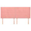 vidaXL Kopfteil mit Ohren Rosa 163x16x118/128 cm Samt