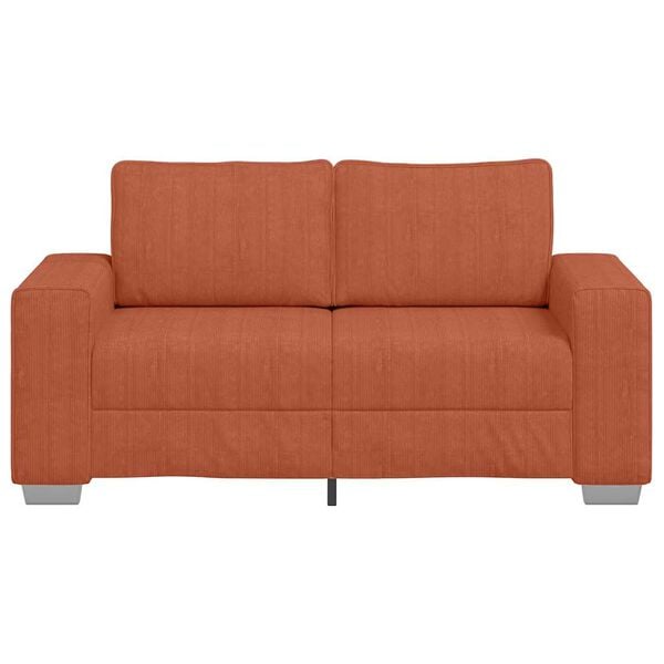vidaXL Zweisitzer-Sofa Rot Orange 120 cm Cordstoff