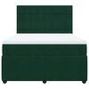 vidaXL Boxspringbett mit Matratze Dunkelgr&uuml;n 140x190 cm Samt