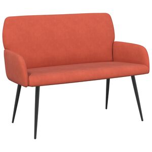 vidaXL 2-Sitzer Sofa mit Metallbeinen 2-Sitzer Rot-Orange Cordstoff
