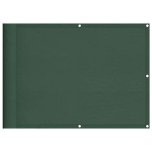 vidaXL Balkon-Sichtschutz Dunkelgr&uuml;n 75x700 cm 100 % Polyester-Oxford