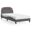 vidaXL Bettgestell "Viana" ohne Matratze Grau 100x200 cm Kunstleder