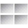 vidaXL Treppe Tritt Rechtwinklig 4 pcs Silber 70 x 50 cm Aluminium