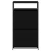vidaXL Schuhschrank Schwarz 60x34x112 cm Holzwerkstoff