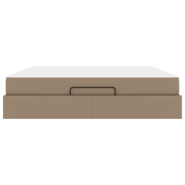 vidaXL Bettgestell mit Matratze mit Matratze 2 pcs Hellbraun PVC