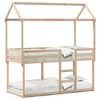 vidaXL Etagenbett mit Dach 75x190 cm Massivholz Kiefer