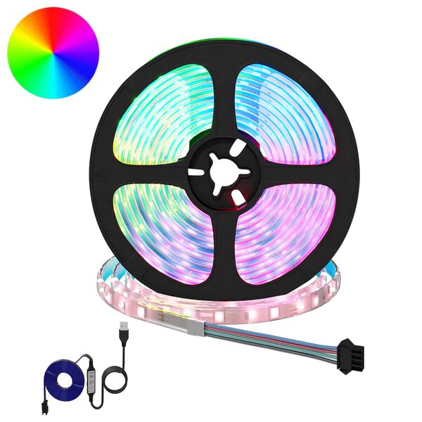 vidaXL LED Streifen 2 pcs Schwarz und Transparent 5500 mm