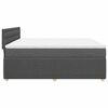 vidaXL Boxspringbett mit Matratze Dunkelgrau 180x200 cm Stoff