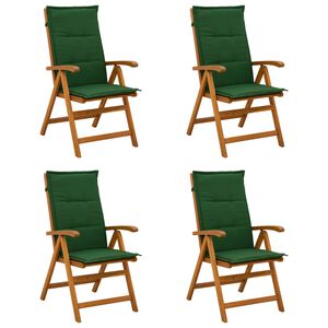 vidaXL Liegest&uuml;hle f&uuml;r den Garten 4 stk. Natur Massivholz Akazie