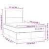 vidaXL Boxspringbett mit Matratze Dunkelgr&uuml;n 120x190 cm Samt
