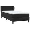 vidaXL Boxspringbett mit Matratze Schwarz 90x210 cm Samt