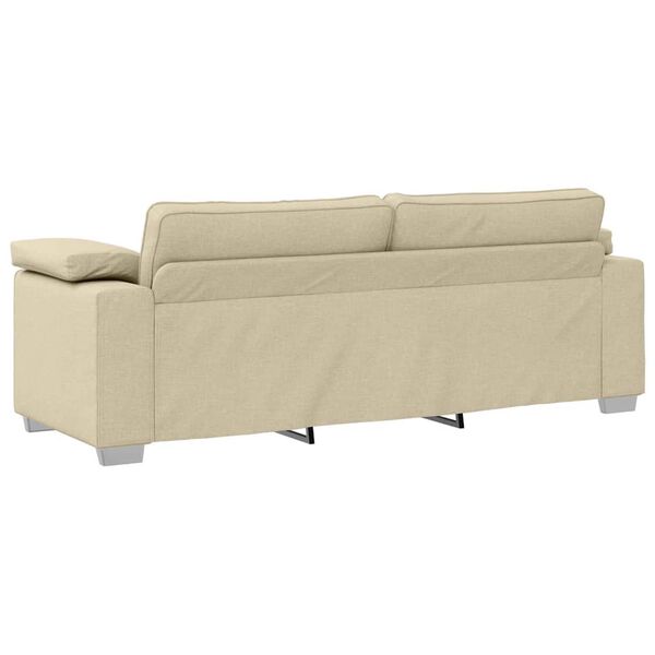 vidaXL Sofa Creme 219 x 77 x 82 cm Stoff