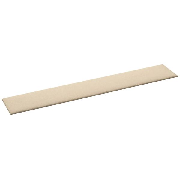 vidaXL Wandpaneele 12 Stk. Creme 90x15 cm Stoff 1,62 m&sup2;