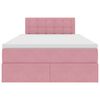 vidaXL Bett mit Stauraum und LED mit Matratze Rosa 120 x 200 cm Samt