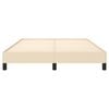 vidaXL Bettgestell ohne Matratze Creme 140x200 cm Stoff