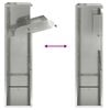 vidaXL Paketdrop-Box mit T&uuml;r Silber 44 x 22 x 82 cm Verzinkter Stahl