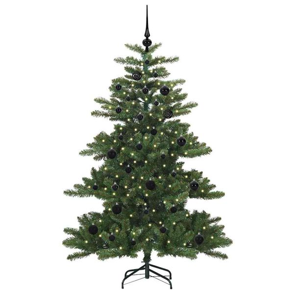 vidaXL K&uuml;nstlicher klappbarer Weihnachtsbaum Gr&uuml;n 150 cm PVC und Stahl