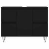 vidaXL Badschrank Schwarz 80x33x60 cm Holzwerkstoff