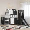 vidaXL Kinderloftbett Wei&szlig; und Schwarz 79,5 x 200 cm Metall