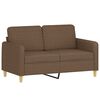 vidaXL 2-Sitzer-Sofa Braun 120 cm Stoff