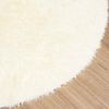 vidaXL Teppich Shaggy Hochflor NAVARRA Creme 160x160 cm Polyester