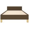 vidaXL Bettgestell ohne Matratze Dunkelbraun 90x190 cm Stoff