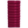 vidaXL Premium Handt&uuml;cher SOLUND 10 Stk. Bordeaux 50x100 cm 600 g/m&sup2;