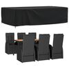 vidaXL Gartenm&ouml;bel-Abdeckung Schwarz 315x180x74 cm 420D Oxford