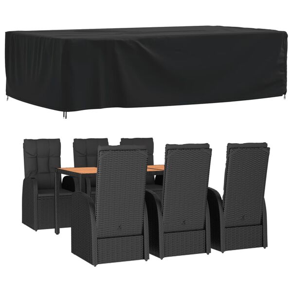 vidaXL Gartenm&ouml;bel-Abdeckung Schwarz 315x180x74 cm 420D Oxford