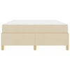 vidaXL Bettrahmen mit Matratze Creme 140 x 190 cm Stoff
