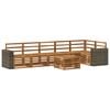 vidaXL Outdoor-Sofagarnitur 7 stk. Natur Polyester