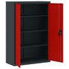 vidaXL Aktenschrank Anthrazit und Rot 90x40x140 cm Stahl