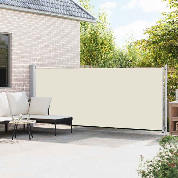 vidaXL Seitenmarkise Ausziehbar 600x160 cm Creme