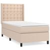 vidaXL Boxspringbett Matratze Cappuccino-Braun 100x200cm Kunstleder