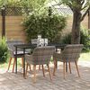 vidaXL Garten Essgruppe mit Kissen 5 pcs Grau Poly-Rattan